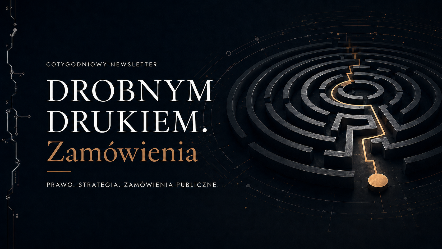 Drobnym drukiem. Zamówienia — baner newslettera
